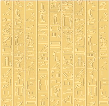 Seamless pattern of Egyptian hieroglyphics clipart
