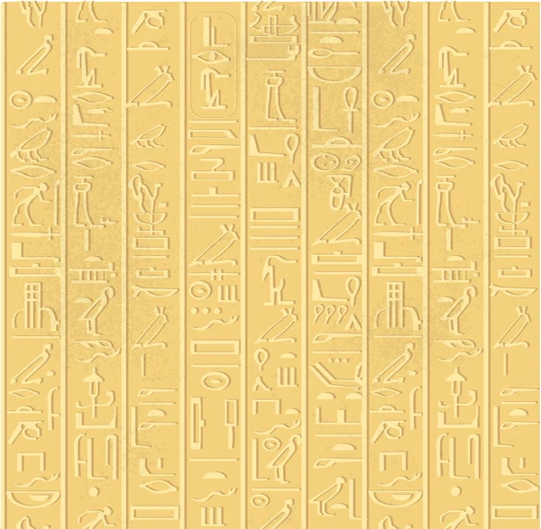Nahtloses Muster ägyptischer Hieroglyphen — Stockvektor