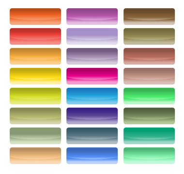 Farklı renkteki parlak düğmeler