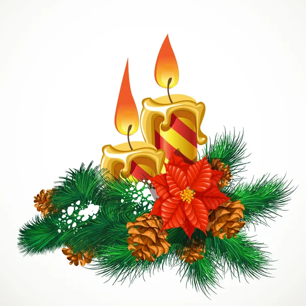 Velas de Natal — Vetor de Stock