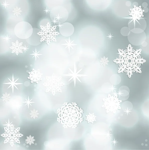 复古闪亮无缝圣诞背景与雪花 — 图库矢量图片