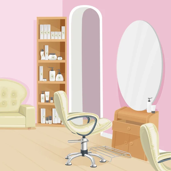 Salón de belleza interior — Vector de stock