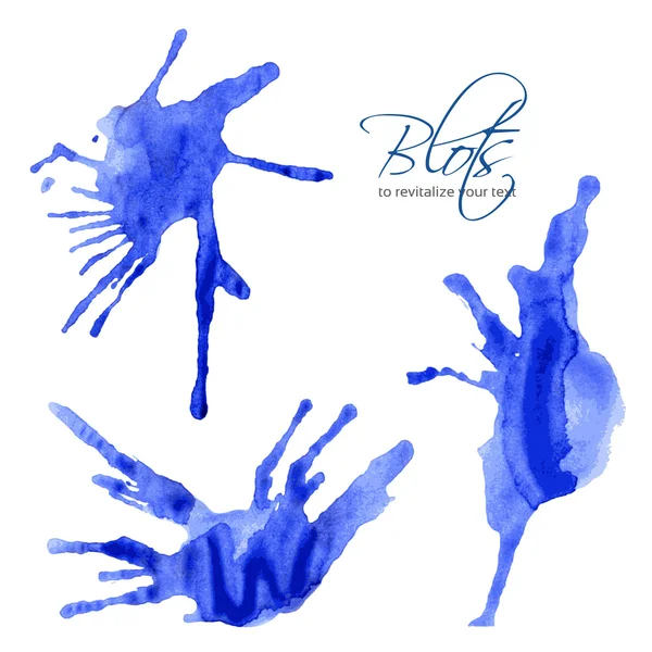 Blots blu per rivitalizzare il testo 7 — Vettoriale Stock