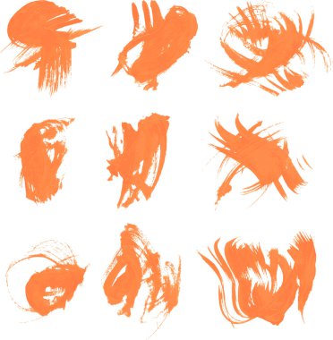 set doku turuncu boya smear