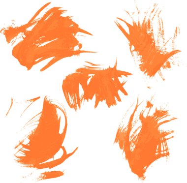 set doku turuncu boya smear