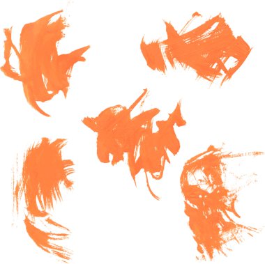 set doku turuncu boya smear