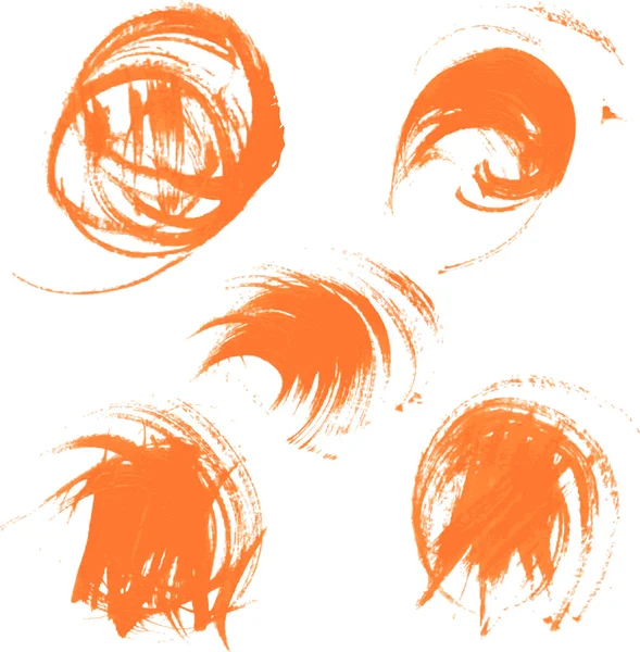 Texture orange paint smears — Stock Vector
