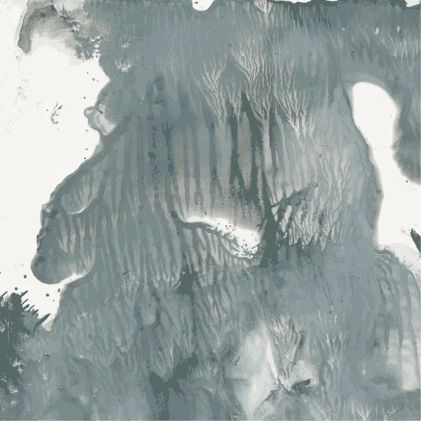 Peinture humide en noir et blanc en technique monotypique — Image vectorielle