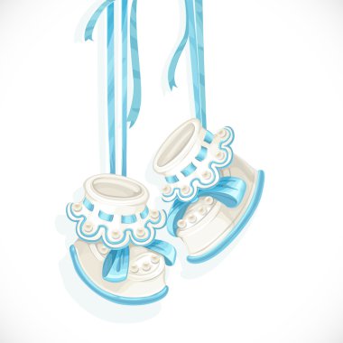 Baby blue booties clipart