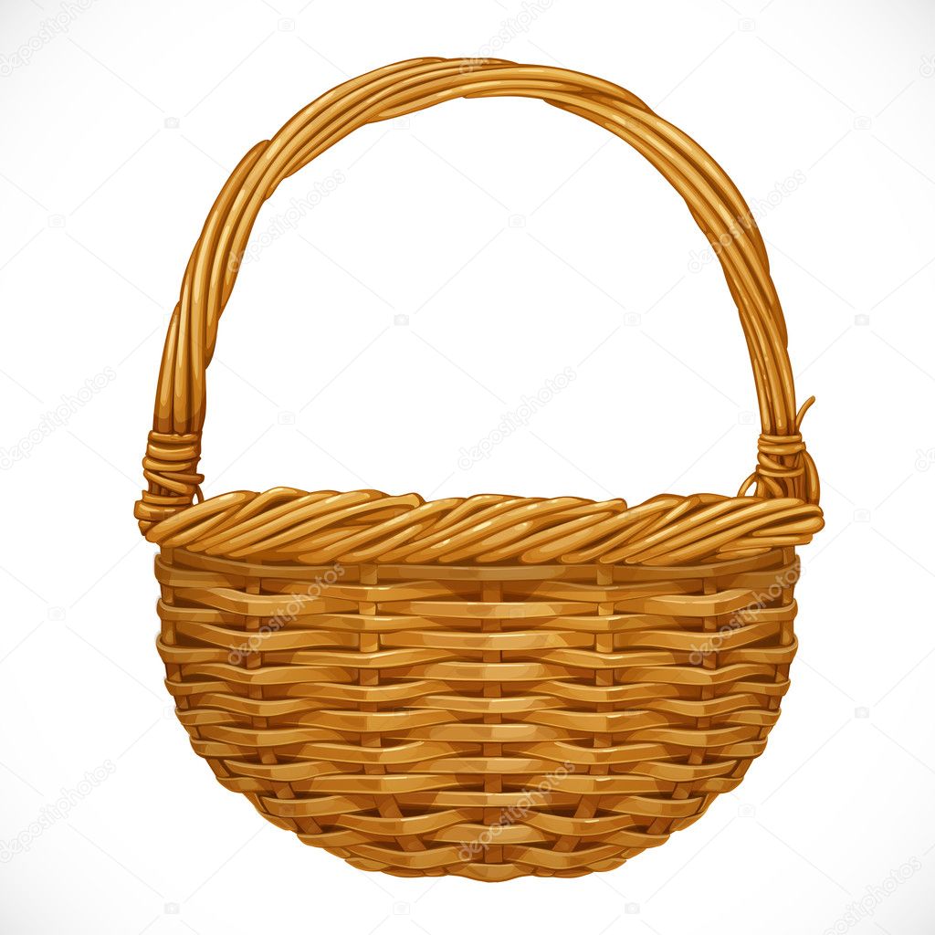 Realistic wicker basket