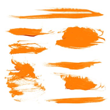 Turuncu doku kuru fırça darbeleri