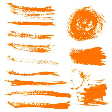 Turuncu doku kuru fırça darbeleri
