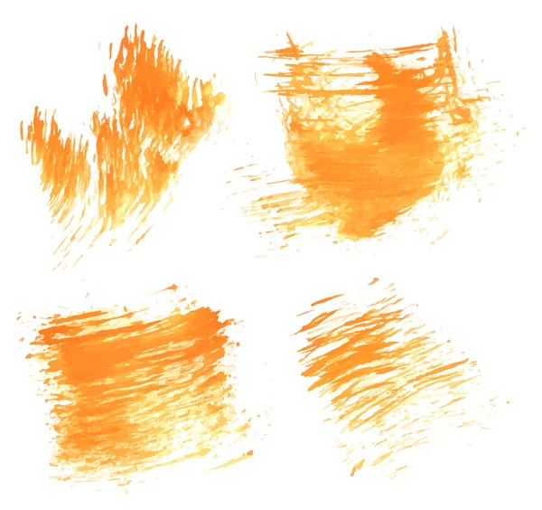 Manchas de pintura naranja — Vector de stock