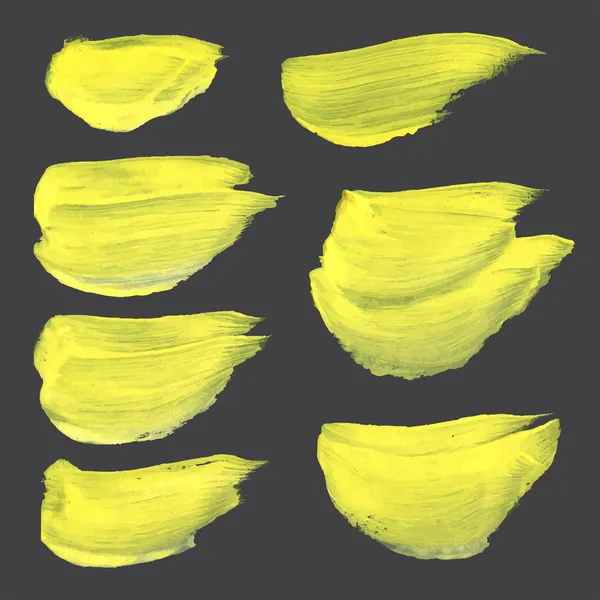 Lijnen gele verf — Stockvector