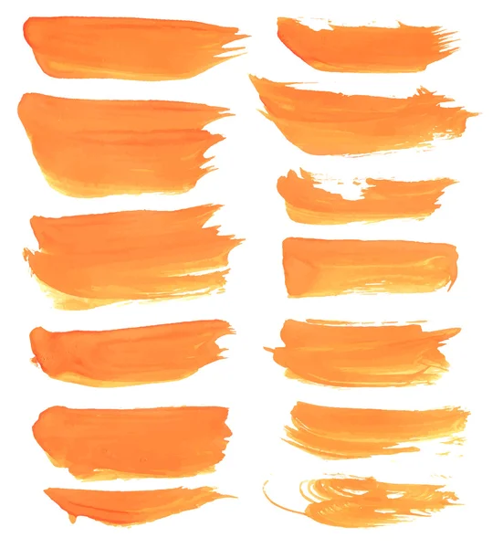 Strokes orange paint — Stock Vector