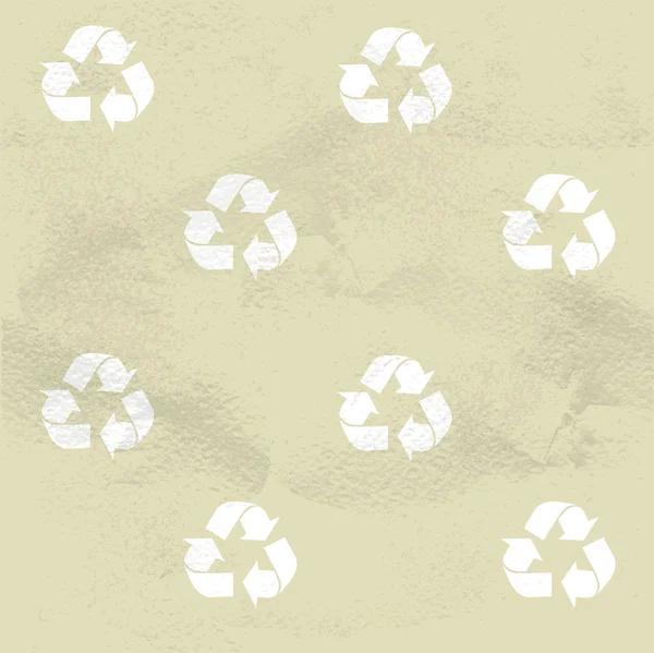 Eco recycle symbool naadloze patroon — Stockvector