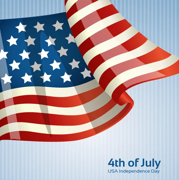 Drapeau américain le jour de l'indépendance États-Unis — Image vectorielle