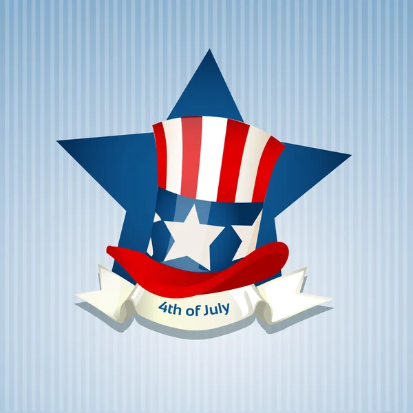 Bağımsızlık günü ABD sam Amca şapka — Stok Vektör