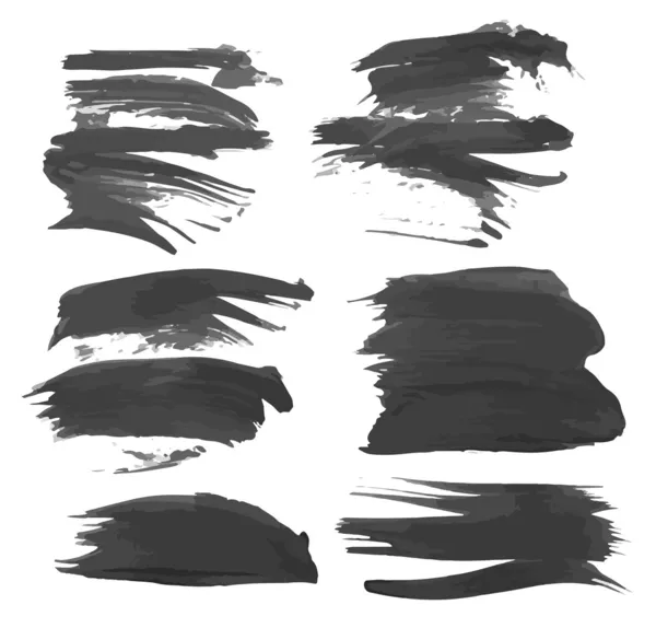 Pintura negra gouache — Vector de stock