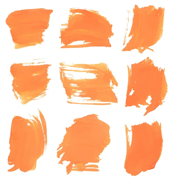 Strokes orange paint — Stock Vector