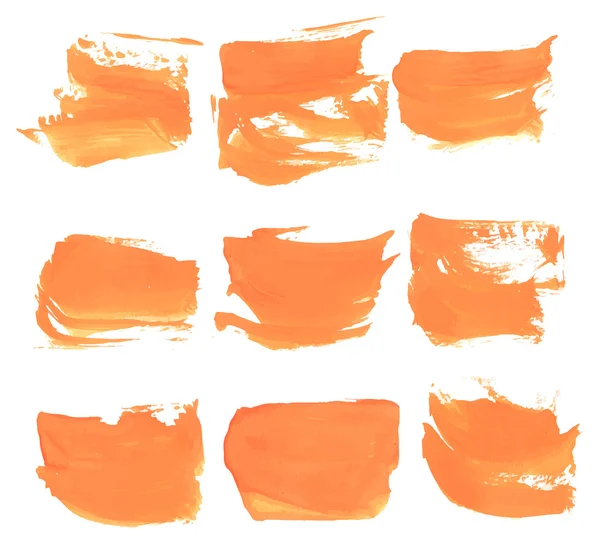 Pintura naranja trazos — Vector de stock