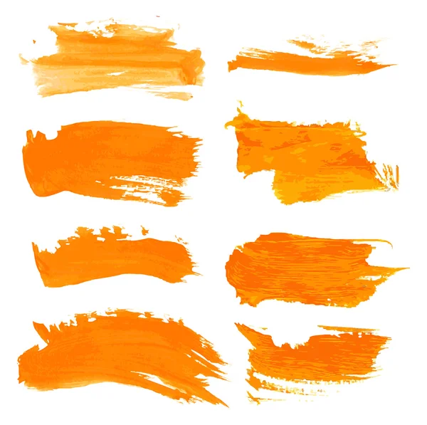 Orange paint strokes — Stock Vector