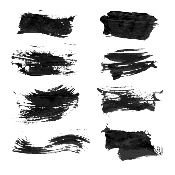 Black paint strokes — Stock Vector