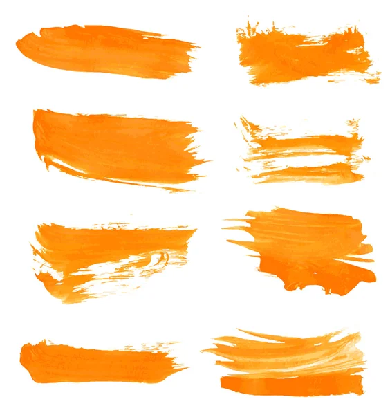 Orange paint strokes — Stock Vector