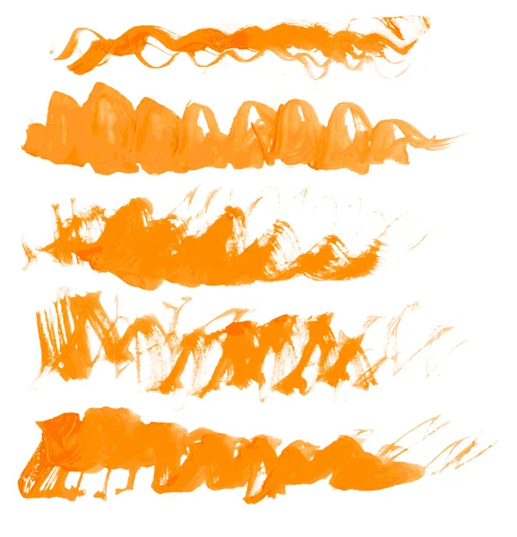 Oranje penseelstreken — Stockvector