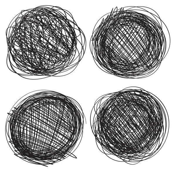 Cirkels getekend in potlood — Stockvector