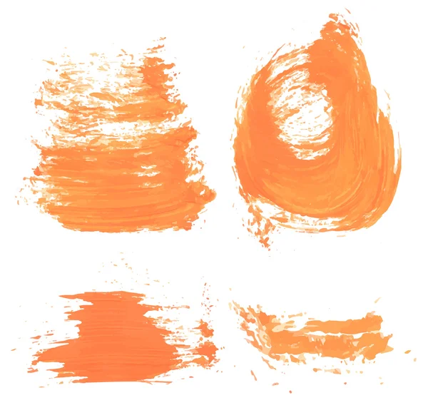 Orange paint smears — Stock Vector