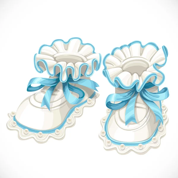 Chaussons bébé bleus — Image vectorielle