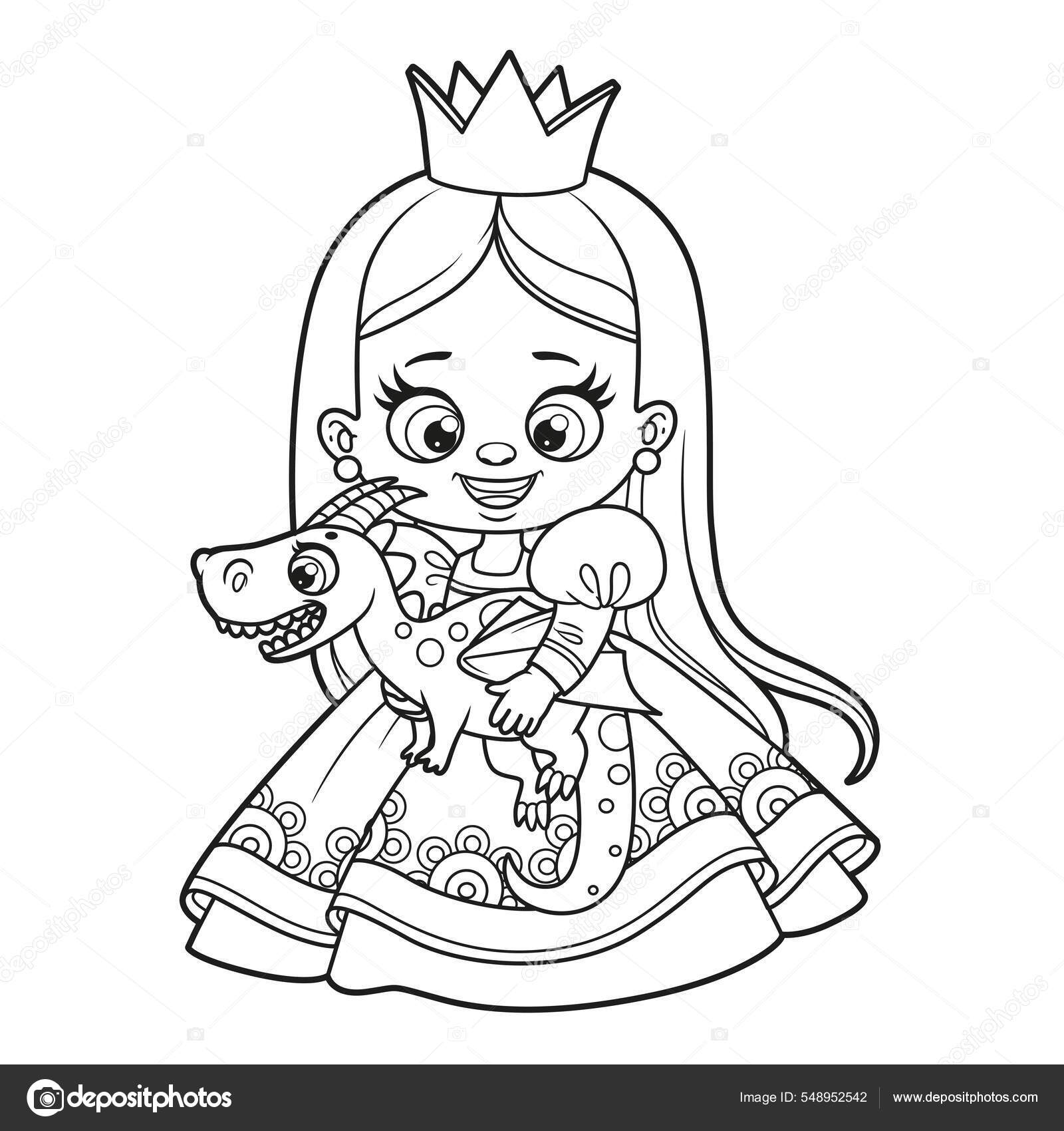 Desenhos princesa colorir Fotos de Stock, Desenhos princesa