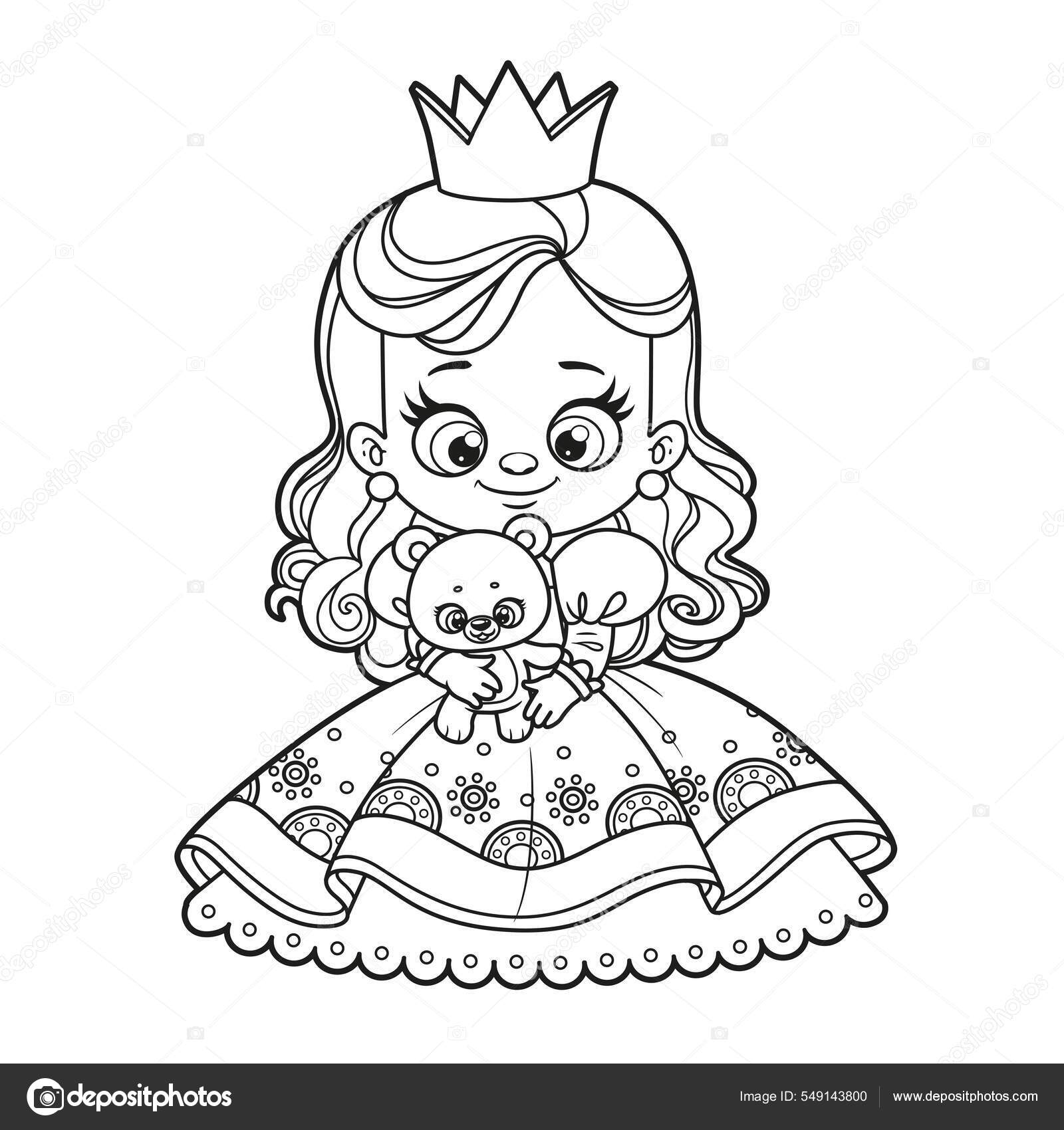 Desenhos para colorir de desenho de uma princesa de boneca para