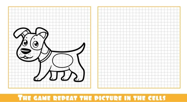 Χαριτωμένο Καρτούν Jack Russell Terrier Σκυλί Περιέγραψε Παιχνίδι Επαναλάβετε Την — Διανυσματικό Αρχείο