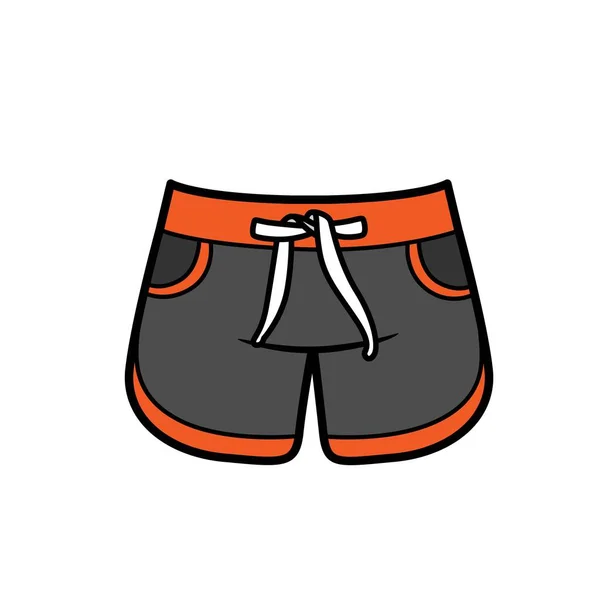 Deportes Pequeños Pantalones Cortos Para Las Niñas Variación Color Para — Vector de stock