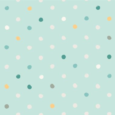 Soyut yuvarlak dokulu yeşil ve beyaz fırça darbelerinden pürüzsüz desen