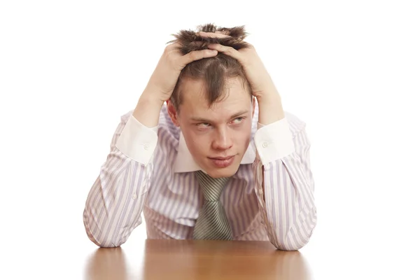 L'uomo sta sperimentando il problema . — Foto Stock