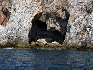 Cave in the rocks - Alania, turkey clipart