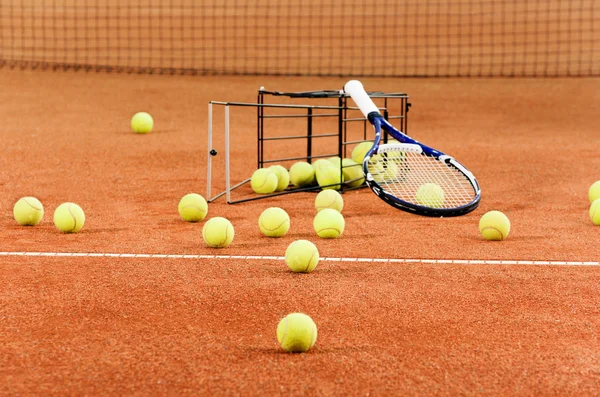 Entrenamiento de equipo de tenis — Foto de Stock