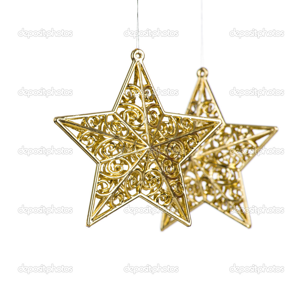 Golden Christmas star decoration