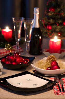 Noel temalı yemek masası