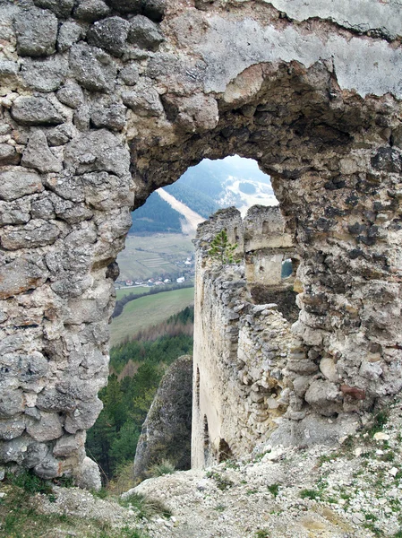 View from ruin of the Lietava Castle — Stock Photo, Image