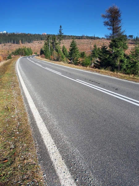 Main road to High Tatras from Strba town — Stock Photo, Image