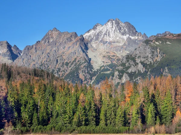 秋の popradsky hreben と tazky stit — ストック写真