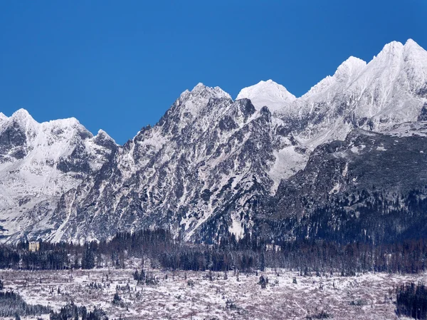 Massieven van hoge Tatra in de winter — Stockfoto