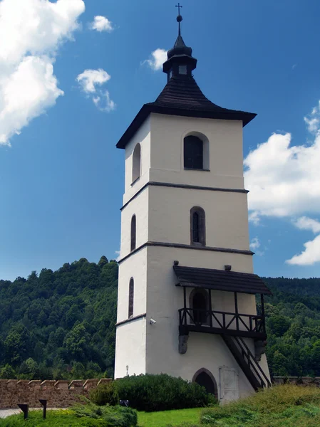 Hodinova Veza (torony), a Körmöcbányai vár — Stock Fotó