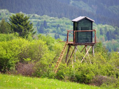 Mountainside watchtower clipart