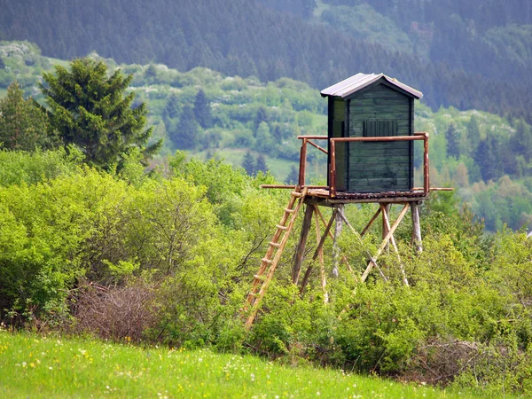 Mountainside watchtower — Stock Photo, Image