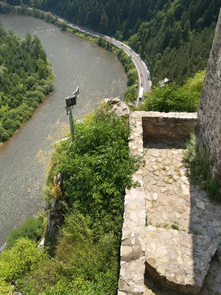 Aussicht von der Burg von strecno — Stockfoto